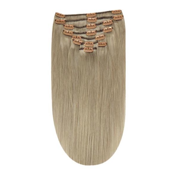cliphair Full Head Remy Clip in Human Hair Extensions - Silver Sand (#SS), 20" (130g)
