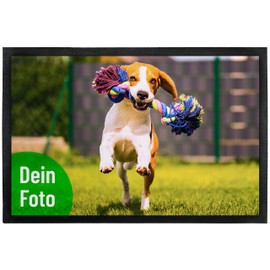 True Statements Fußmatte personalisiert mit Foto für Innen & Außen – mit eigenem Bild – individuelles Geschenk | Weihnachten, Geburtstag, Einweihungsgeschenk (50 x 35 cm mit Gummirand)