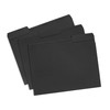 100 Blue Summit Supplies Black File Folders, Letter Size, 1/3