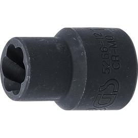 BGS 5266-12 | Twist Socket (Spiral Profile) / Screw Extractor | 12.5 mm (1/2") Drive | 12 mm