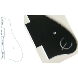 No Brand New Fits Epiphone 1964 Casino Style W/Metal “e” Guitar pickguard,3 Ply Black