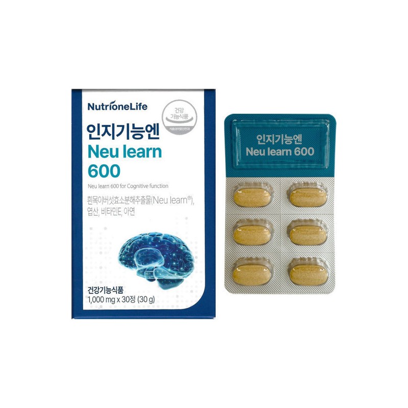 NutriOneLife 뉴트리원 인지기능엔 뉴런 600 1000mg x 30정 1개 /