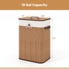 Giantex Bamboo Laundry Hamper with Lid, 72L Large & Tall