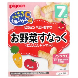 Pigeon Energizing Ca Vegetable Snack Carrot + Tomatoes, 0.2 oz (7 g) x 2 Bags