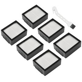 High-efficiency Filter Roomba i3 Replacement for i-Robot Roomba E I & J Series i3 i3+ i4 i6 i7 i7+ i8 j7 E5 E6 E7 Vacuum Cleaner 4639161 Roomba Filter by Techecook- 6Pack Roomba i3 i7 Filters+ 1 Brush