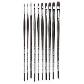 da Vinci Oil & Acrylic Serie 5405 Top Acryl Pinselset Synthetik mit Geschenkdose, mehrere Größen, 10 Pinsel (Serie 7185 und 7785)