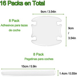 16Pcs Protector de Puertas Automovil, Protectores para Manija de Puerta de Coche Autoadhesivo Impermeable Antiarañazos Puerta Lateral Adecuado para AutomóViles, Todoterrenos