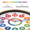 Oyster&Pop Extra Large Learning Clock for Kids - 14 Inch