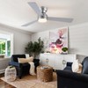 Asyko Ceiling Fans with Lights,46" Low Profile Ceiling Fan with