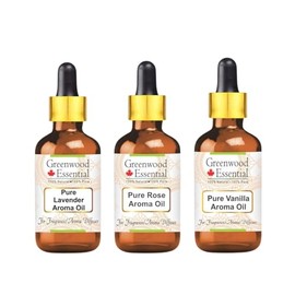Greenwood Essential Aroma Oils Kit for Aromatherapy with Four Glass Droppers 10ml X 3 (1 oz)