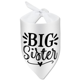 RENEWREVITAL Big Sister Dog Bandana, Pet Triangle Scarf Accessories, Dog Bandana, Baby Announcement Pet Accessory for Small Medium Dogs