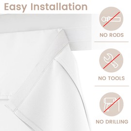 Vatge Pure White Door Curtain,50% Sunlight Blocking Door Curtains for Door Window Coverings Thermal Insulated Curtain for Patio Door Glass Door Front Door, 1 Panel, W30 x L40, Pure White