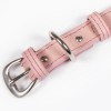 Collar Piel Perro Lujo Con Placa De Identificación Grabada