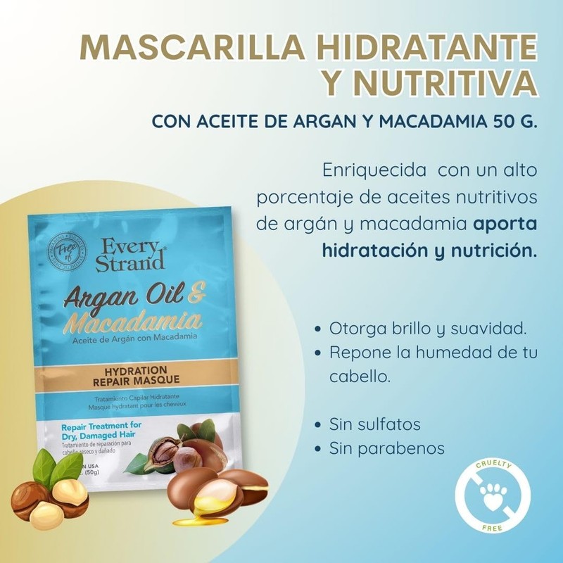 Every Strand Mascarilla en Sobre con Acetie de Argan y