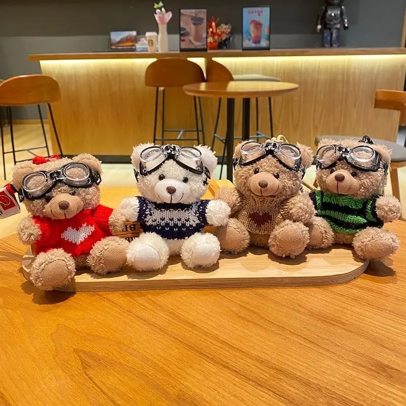 [アミリー] 8種類 くま キーホルダー お揃い ふわふわ 可愛い テディベア オシャレ ぬいぐるみ