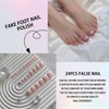 False Nails – 24 PCS False Toenails, Stick on Toenails