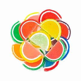 NY Spice Shop Orange Fruit Slices Jelly Candy Christmas Decorations - 8 Ounce Candied Fruit Christmas Décor - Fruit Candy Slices Christmas Gifts Party Decorations - Gummy Slices Christmas Candy