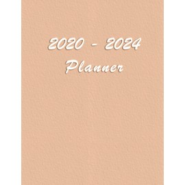 2020 - 2024 - Five Year Planner: Agenda for the next 5 Years - Monthly Schedule Organizer - Appointment, Notebook, Contact List, Important date, ... - 60 Months - Elegant Apricot Pastel Color