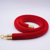 Red Velvet Stanchion Rope Barrier Golden Hook- Set of 4