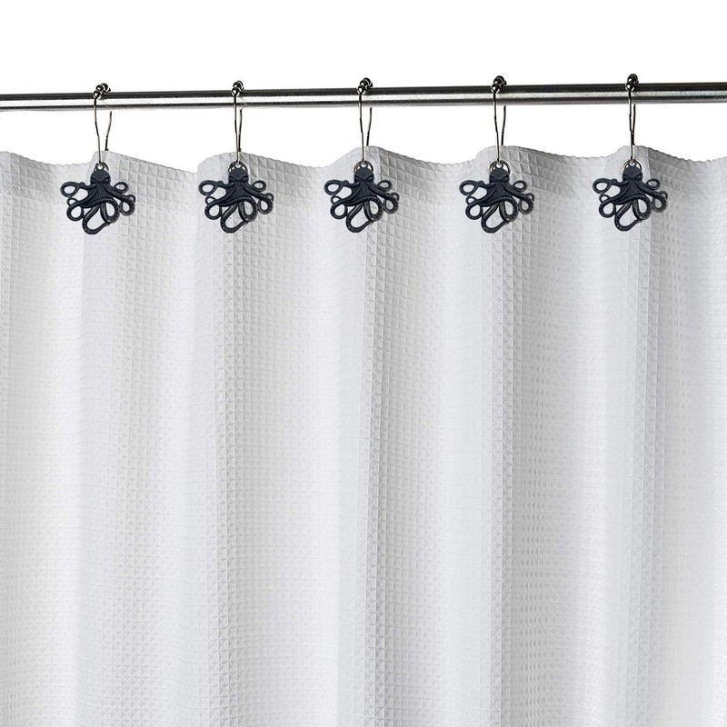 ZILucky Set of 12 Octopus Shower Curtain Hooks Decorative Home