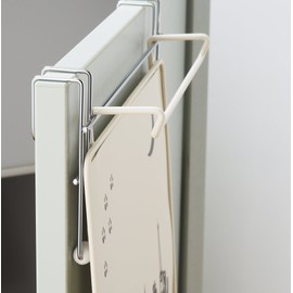 Yoshikawa 1305506 Black Cat Kitchen Simple Table for Sink Front, White, Folding Storage