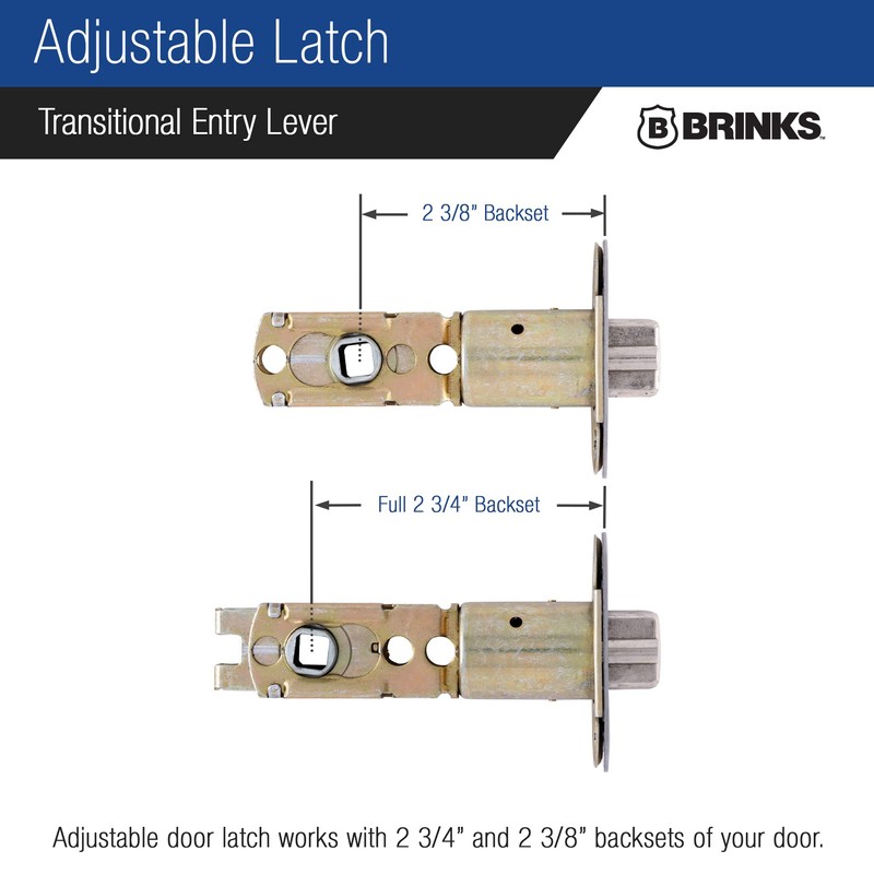 BRINKS – Transitional Keyed Entry Wave Door Lever, Satin Nickel