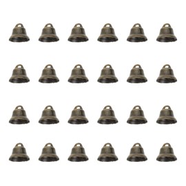 STOBOK Vintage Jingle Bells 100Pcs Christmas Metal Sleigh Bells 12mm Christmas Door Bell Rustic Craft Bells for Christmas Craft DIY Wind Chimes (Bronze)