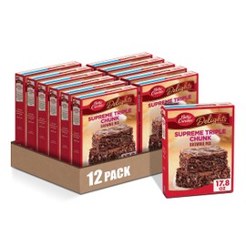 Betty Crocker Delights Triple Chunk Supreme Brownie Mix, 17.8 oz (Pack of 12)