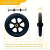A pair of 8-Inch Solid Replacement Wheels Anti-Slip Front Wheels