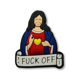 Rude Jesus - Naughty - Blessed - Funny - Meme - Charms For Crocs/Shoes