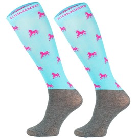 TODO Comodo Riding Socks Modern STPJM Thin Breathable Riding Socks Women Men Children Riding Knee Socks, STPJM - HORSES 06