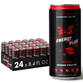 Energy Plus Energy Drink 24 Pk  Natural Power From Guarana. 8.4 Oz Can EXP 5/27