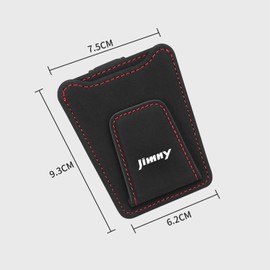 Yamlten Car Glasses Holder, Compatible with JIMNY, Sun Visor Glasses Clip, Easy to Store Cards, Keeps Your Car Neat and Clean, Suede Magnetic Closure Type, Iron