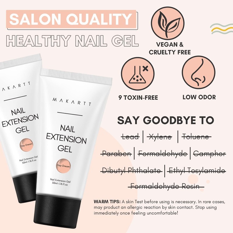 Makartt Poly Nail Gel, 50 ml, Builder Gel, Nail Extension