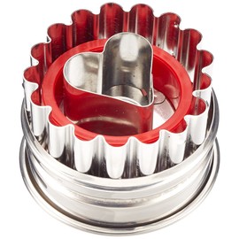 Staedter Linzer Heart Outer Ring, 4.8 cm, Stainless Steel Silver, 30 x 4.8 x 30 cm