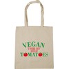 Hippowarehouse Vegan From My Head Tomatoes Tote Shopping Gym Beach Bag 42cm x38cm, 10 litres