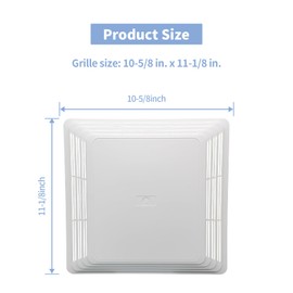 yrjns S97013576 Bathroom Fan Cover Grille Replacement Compatible with Broan NuTon S97013576, 676 576 684NT 2684F 684