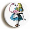 Ozorath ALICE IN WONDERLAND FLAMINGO BUTTON BADGE (1inch / 25mm