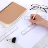 3 Pack 6 Inch Ruler Set Plastic Straight Ruler Transparent