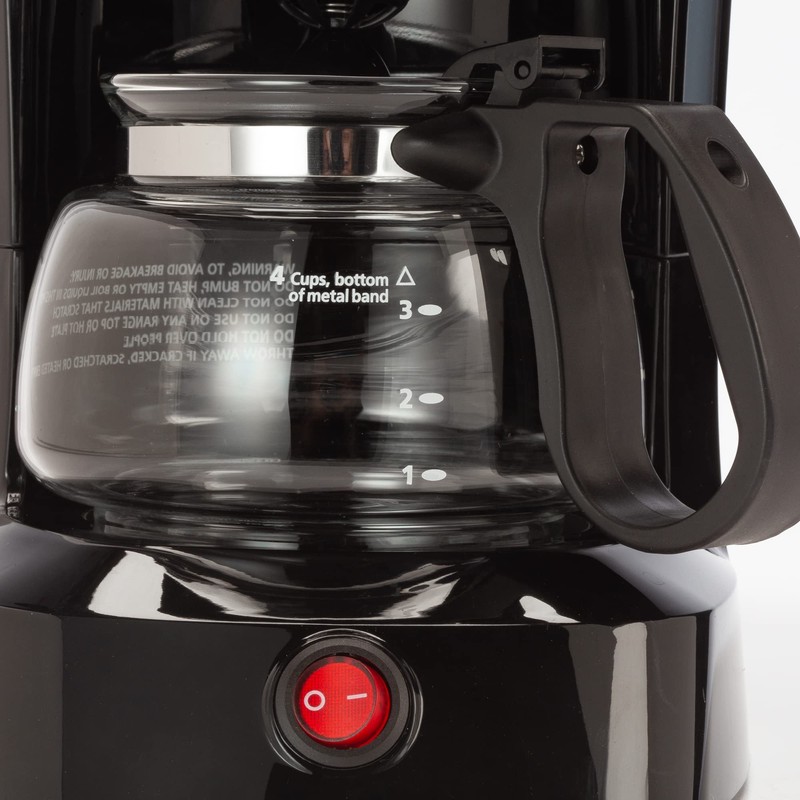 Dominion 4-Cup Coffeemaker Compact Coffee Pot Brewer Machine, Quiet with