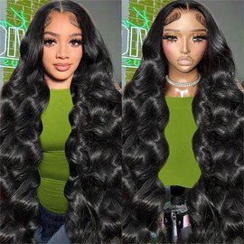200 Density Body Wave Lace Front Wigs Human Hair Pre Plucked Pre Bleached Knots 13x4 HD Lace Frontal Wigs Human Hair Real Human Hair Wig 24 Inch