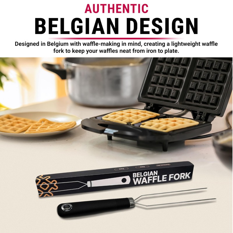 Captain Jax Waffle Fork for Belgian Waffles, Mulit-Use Stainless Steel