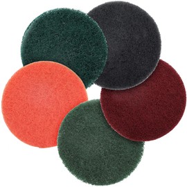 DanYun 125mm Scouring Pad Polisher Replacement #180 - #2000 5 Pack Polishing Pads Industrial Rough Medium Fine Electric Drill Polishing Tool Replacement (1 each of 180 400 600 1000 2000 5 Grit Size 1 each) Polishing Painted Surfaces Rust Polishing Wood F