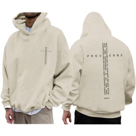 Lubpow Christian Hoodies for Men Inspirational Religious Faith Cross Sweatshirts Vintage Bible Verse Graphic Hoodie Pullover(Apricot,2XL)