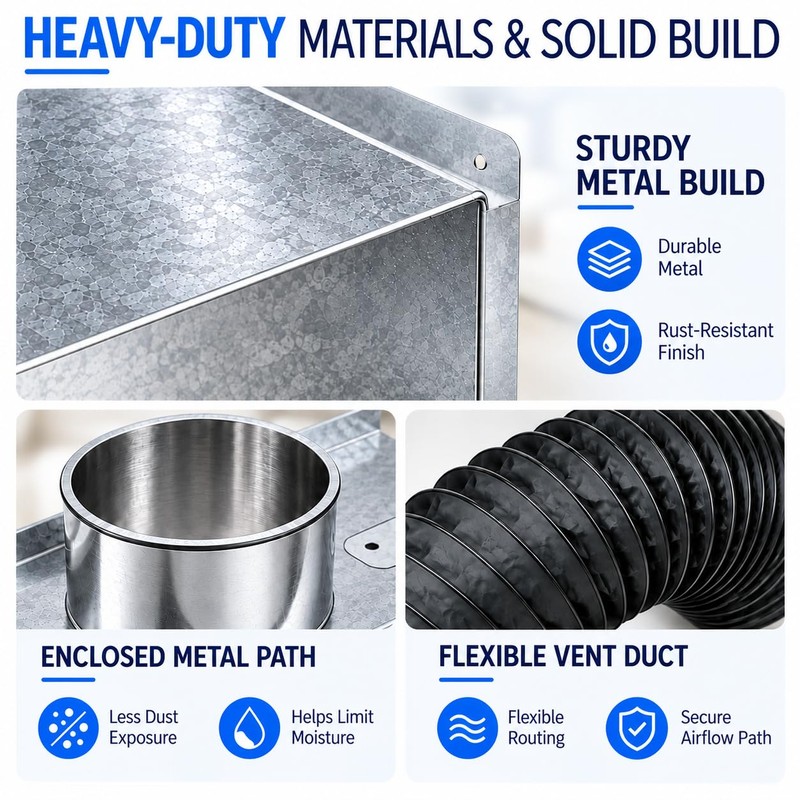 4 Inch Toe Kick Vent Duct Kit, Under Cabinet HVAC