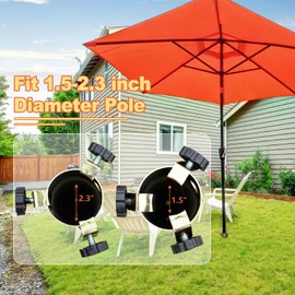 Zupoquk No Dig Ground Anchor with 5-Spiral Screw,Beach Umbrella Anchor,Umbrella Sand Anchor,Rust Free Strong Beach Umbrella Auger,Umbrella Holder for One Size Fits Zinc