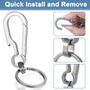 WJIAAA Key Chain Clip Titanium Carabiner Keychain,Quick Release Heavy Duty