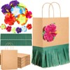 Suncalla 24 Sets Hawaiian Party Gift Bags with Hibiscus Flower