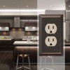Amerelle 163DDB Century Wallplate, 1 Duplex, Steel, Aged Bronze, 1-Pack