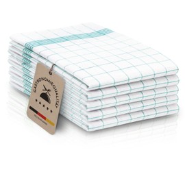 ZOLLNER Set of 5 Tea Towels 100% Cotton 50 x 70 cm Green